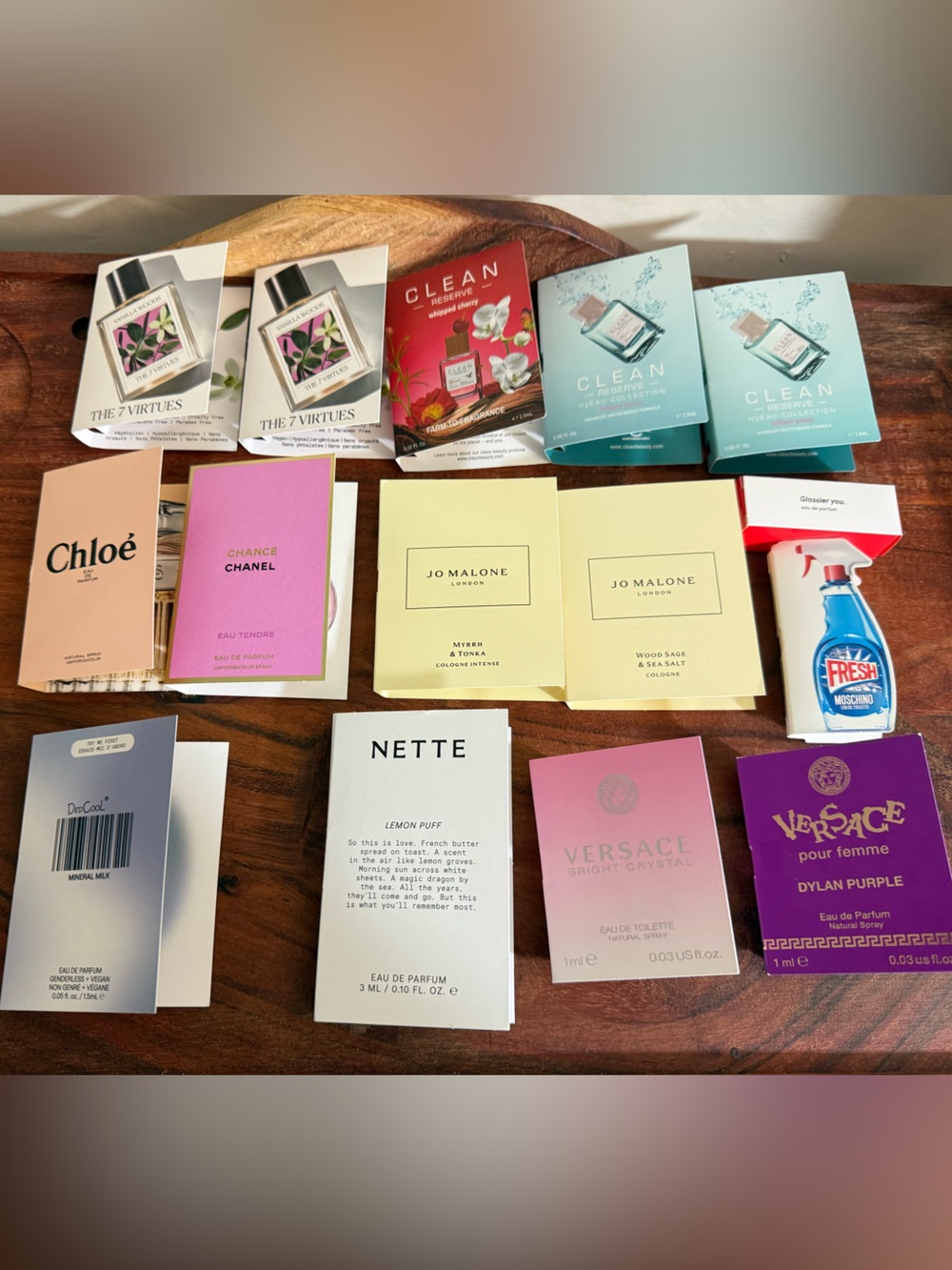 New Chanel Perfume sample Versace, Jo Malone, Chloe , Eau de Parfum lots 15 Pc